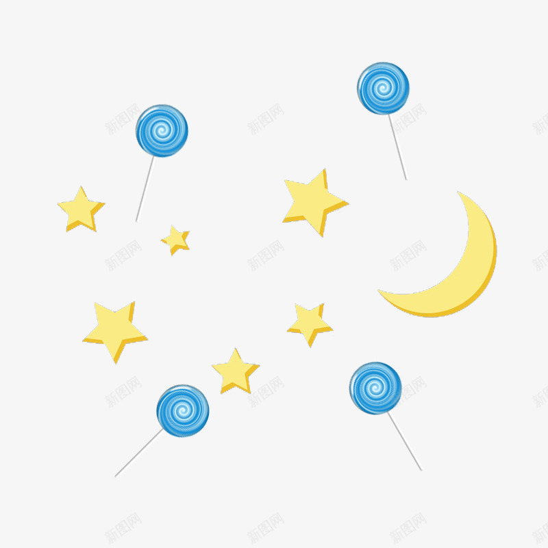 星空棒棒糖png免抠素材_新图网 https://ixintu.com 创意 幻想 挂件 星空 星空棒棒糖 棒棒糖 背景 蓝色棒棒糖