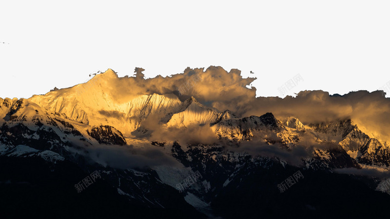 云南梅里雪山风景png免抠素材_新图网 https://ixintu.com 名胜古迹 旅游风景 著名建筑