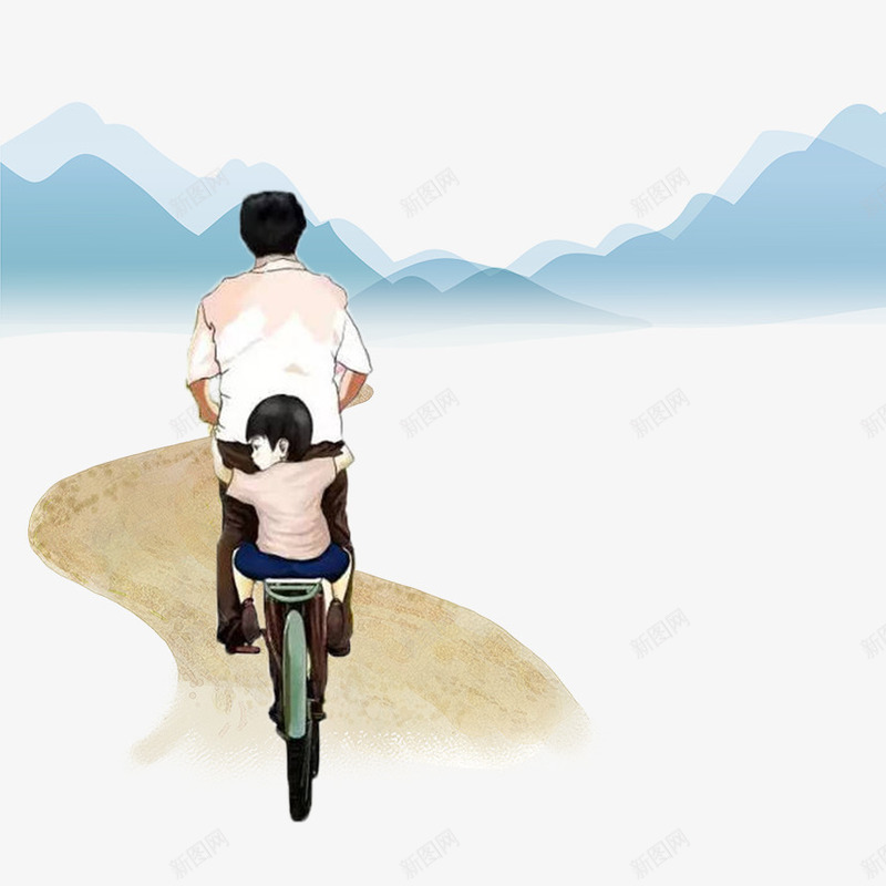 父亲带我去巡山png免抠素材_新图网 https://ixintu.com 小路 山路 山路蜿蜒 父亲 父爱