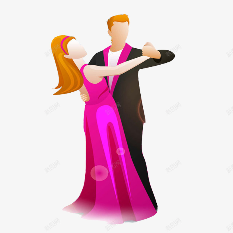 卡通华尔兹png免抠素材_新图网 https://ixintu.com 优雅 华尔兹 卡通 卡通设计 广告设计 舞蹈 舞蹈教室