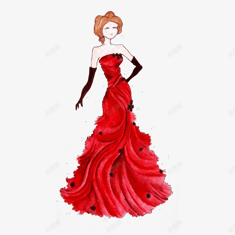 红色华丽的抹胸婚纱png免抠素材_新图网 https://ixintu.com 华丽的婚纱 婚礼 婚纱 新娘 礼服 红色婚纱 红色礼服