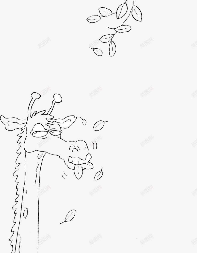 黑色手绘极简花纹png免抠素材_新图网 https://ixintu.com 花纹 设计 黑色