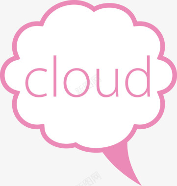 粉色精美云朵图标图标