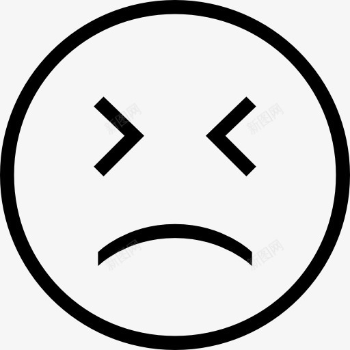悲伤的表情轮廓图标png_新图网 https://ixintu.com 伤心 山楂Emoji中风 悲伤 情感 概述 界面 符号 脸 表情符号 面孔