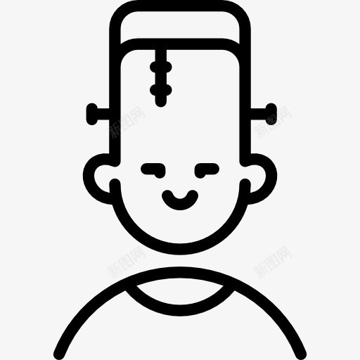 弗兰肯斯坦图标png_新图网 https://ixintu.com 万圣节 可怕 头像 恐怖 恐怖的怪人 恐惧