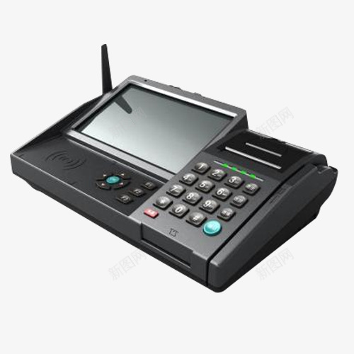 黑色智能POS机打印机png免抠素材_新图网 https://ixintu.com POS机 刷卡平板 刷卡机 扫码 智能POS机 智能pos机 第三方支付 黑色