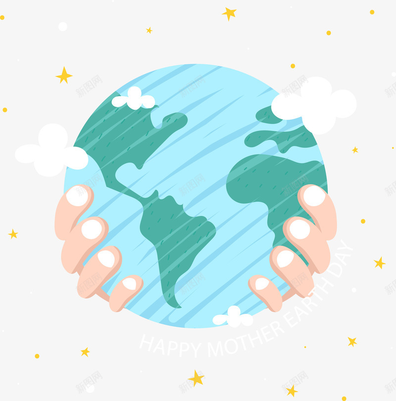 手绘手捧地球清新插画png免抠素材_新图网 https://ixintu.com 世界母亲 呵护 地球日 手捧地球 手绘 清新 矢量图案