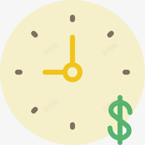 时间就是金钱图标png_新图网 https://ixintu.com 事业 时钟 时间 时间就是金钱 金钱