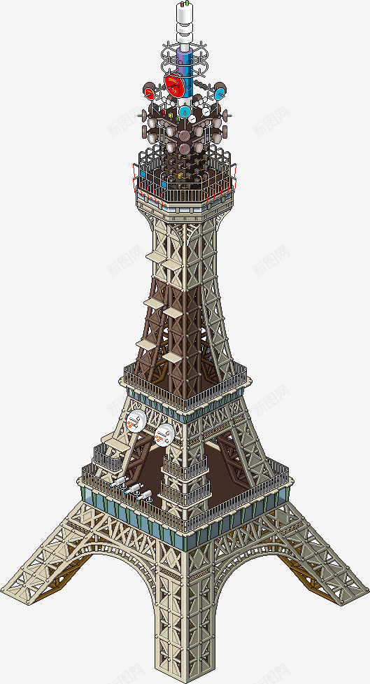 卡通高楼建筑png免抠素材_新图网 https://ixintu.com 卡通 建筑 设计 高楼