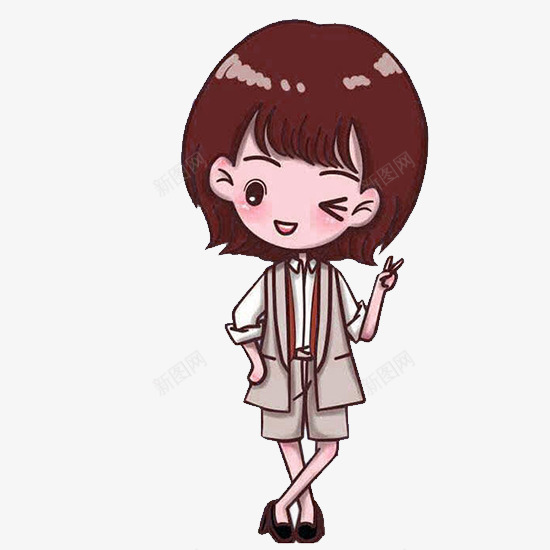 优雅女孩眨眼睛png免抠素材_新图网 https://ixintu.com 优雅 女孩 女孩优雅 眼睛