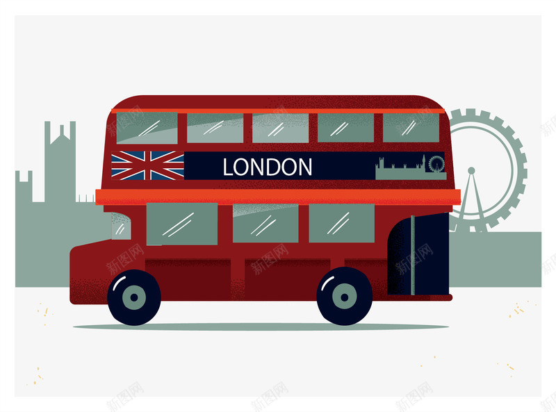 英国伦敦旅游巴士矢量图ai免抠素材_新图网 https://ixintu.com 伦敦 伦敦巴士 巴士 旅游巴士 矢量png 红色巴士 矢量图