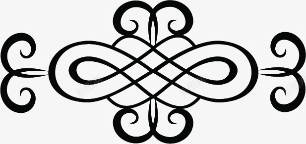 黑色华丽装饰花纹png免抠素材_新图网 https://ixintu.com 华丽 花纹 装饰 黑色