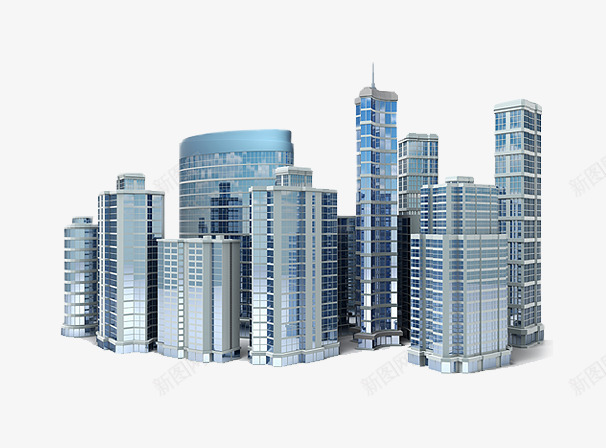 城市金融png免抠素材_新图网 https://ixintu.com 城市 大厦 高楼
