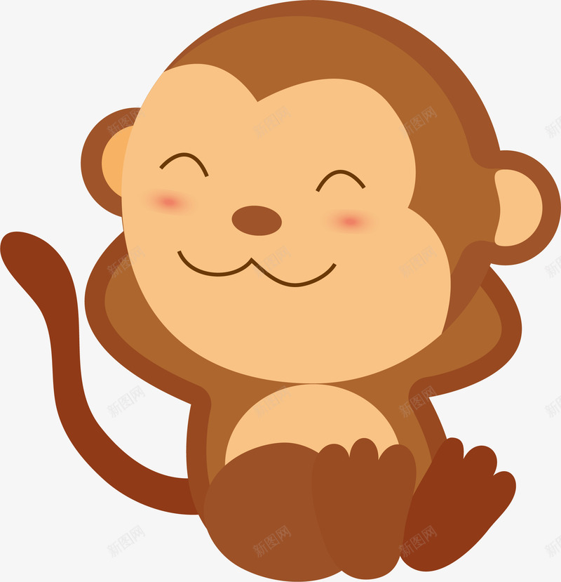猴子png免抠素材_新图网 https://ixintu.com 开心 猴子 躺下