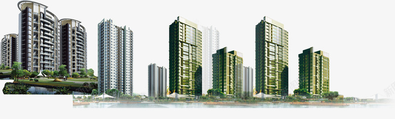 城市楼盘高楼png免抠素材_新图网 https://ixintu.com 城市 楼盘 素材 高大 高楼