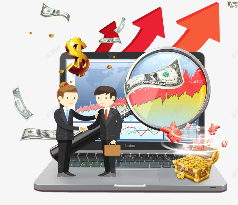 开户有礼金融png免抠素材_新图网 https://ixintu.com nbs 人物 免费开户 卡通 在线开户 开户有礼 投资理财 收益 新产品 理财 金色 金融