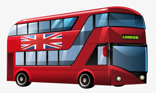红色英国双层巴士buspng免抠素材_新图网 https://ixintu.com bu bus 双层巴士 红色 英国