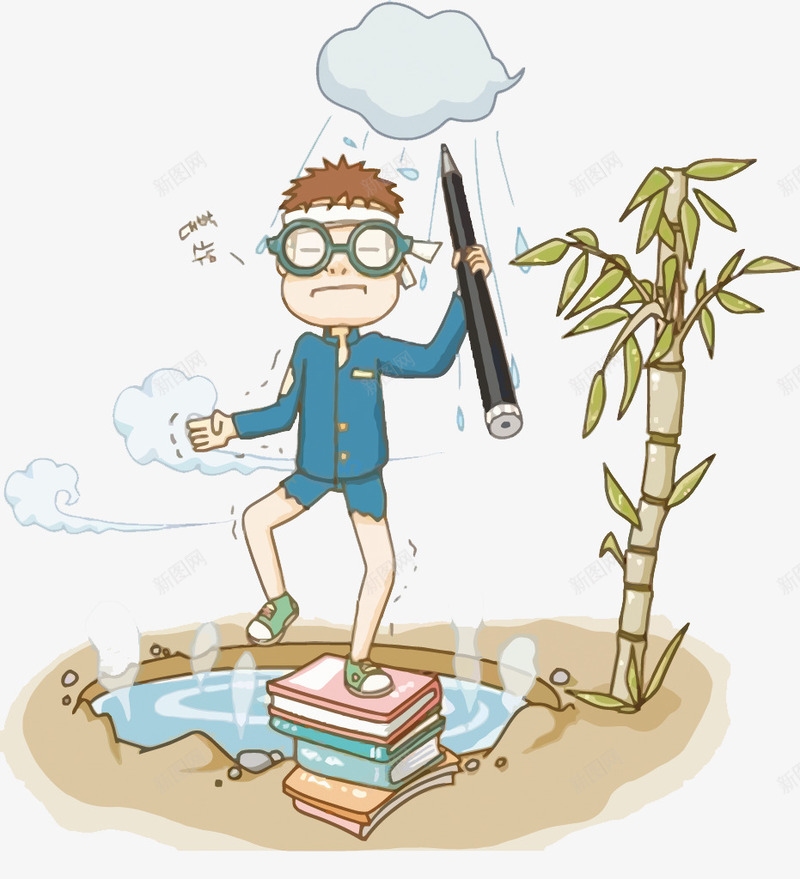 煎熬的考生矢量图eps免抠素材_新图网 https://ixintu.com 沙漠 煎熬 考生 读书 高考 矢量图