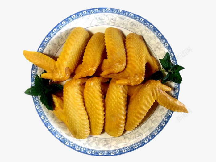 盐焗鸡翅png免抠素材_新图网 https://ixintu.com 金黄色 鸡翅 鸡肉