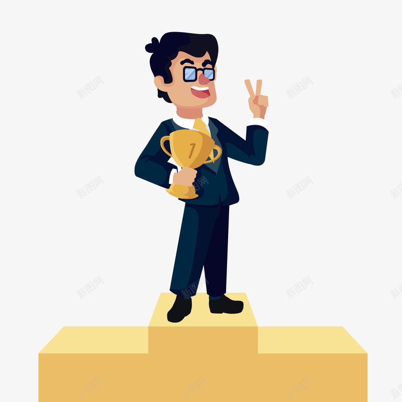 销售冠军矢量图ai免抠素材_新图网 https://ixintu.com PNG免抠图下载 冠军杯 卡通 矢量图 胜利 装饰 金融 销售冠军榜