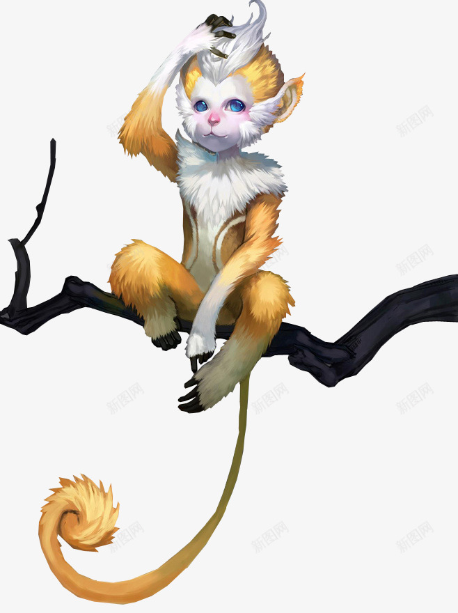 女版卡通猴子png免抠素材_新图网 https://ixintu.com 卡通猴子 女版