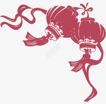 手绘灯笼png免抠素材_新图网 https://ixintu.com 喜庆 手绘红灯笼 挂件 挂着的灯笼 红色灯笼