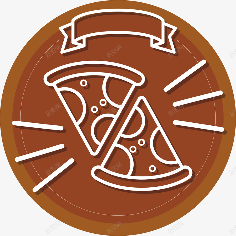 披萨logo矢量图图标ai_新图网 https://ixintu.com logo 披萨 披萨logo 精美 食物 食物设计 矢量图