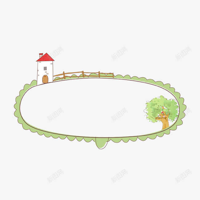 清新卡通边框psd免抠素材_新图网 https://ixintu.com 卡通 卡通花纹边 对话框 小清新花边 精美 绿色花边 花边 边框