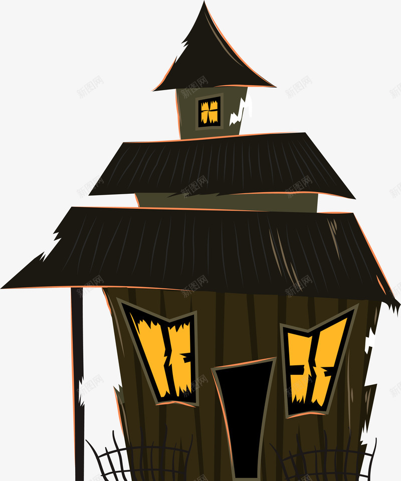 黑色恐怖鬼屋png免抠素材_新图网 https://ixintu.com 万圣节 可爱 妖魔鬼怪 屋子 惊悚恐怖 装饰图案 鬼节 黑色鬼屋