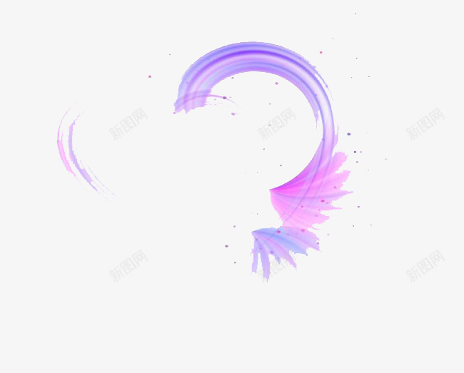 炫光彩绘png免抠素材_新图网 https://ixintu.com 半圆 炫光彩绘 粉色 线条