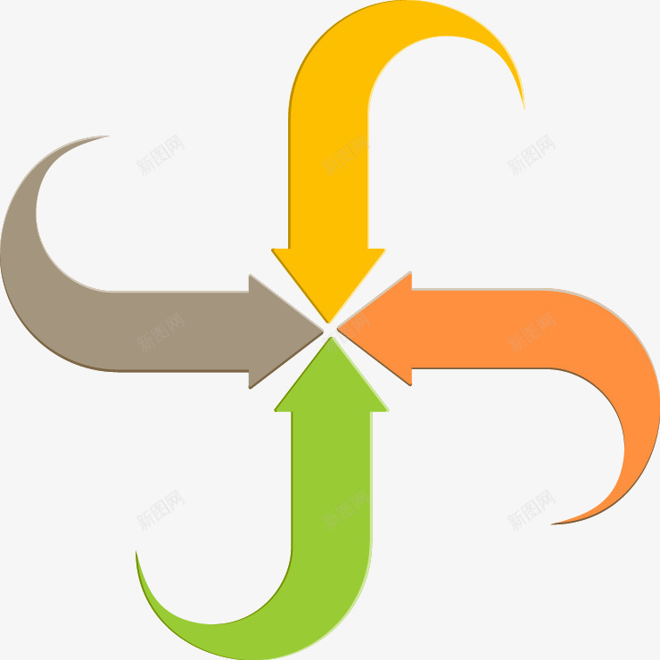 几何风车箭头矢量图ai免抠素材_新图网 https://ixintu.com 几何 箭头 风车 矢量图