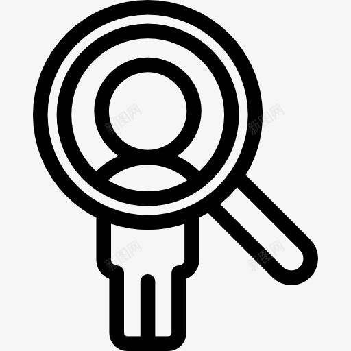 检查的人图标png_新图网 https://ixintu.com 人 搜索 放大镜 检查 粘人