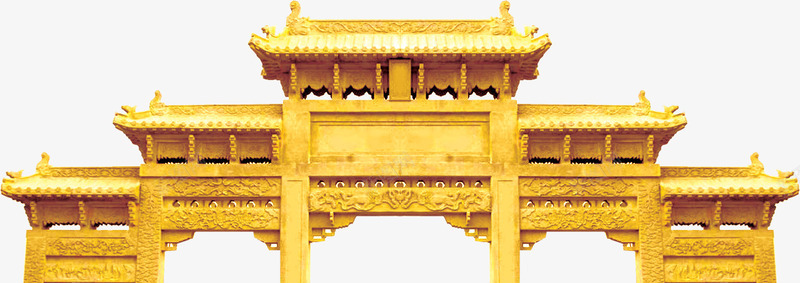 金黄色建筑png免抠素材_新图网 https://ixintu.com 古建筑 建筑 金黄色建筑