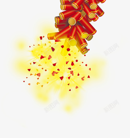 鞭炮新年特惠海报png免抠素材_新图网 https://ixintu.com 新年 海报 特惠 鞭炮