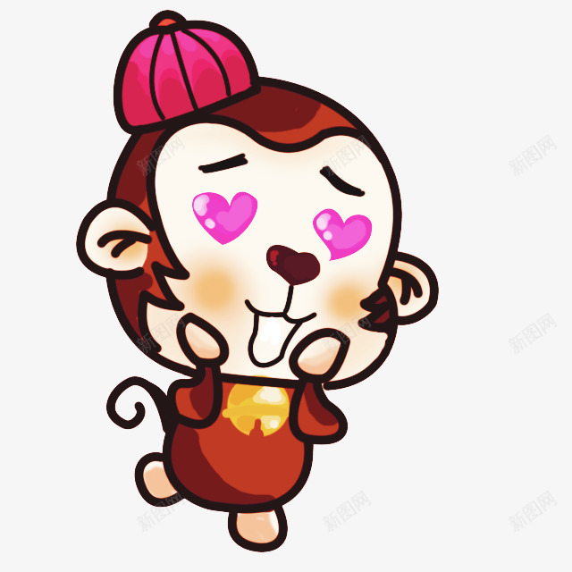 有爱的猴子卡通手绘png免抠素材_新图网 https://ixintu.com 卡通 卡通猴子 猴子 猴子卡通