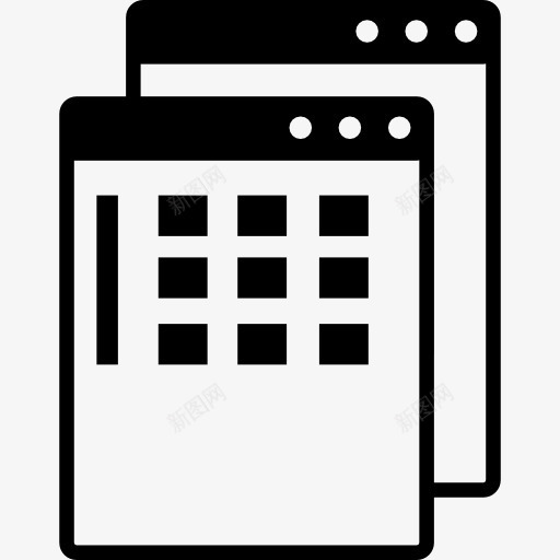 数据窗口的符号图标png_新图网 https://ixintu.com Windows界面 数据分析 窗口 符号 象征