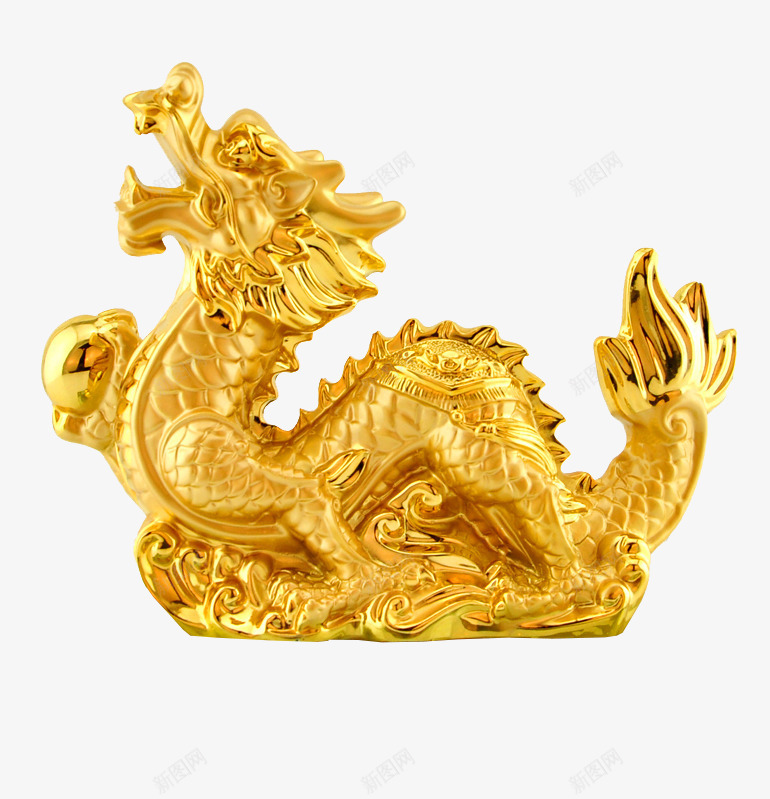 十二生肖金龙png免抠素材_新图网 https://ixintu.com 十二生肖 属相 摆件 金黄色龙抬头龙图案 金龙图案 鎏金 龙