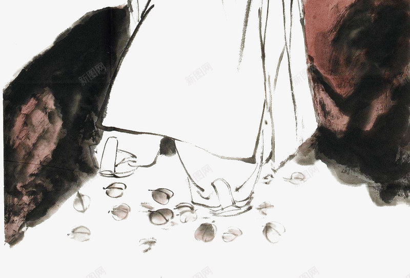 白居易画像png免抠素材_新图网 https://ixintu.com 书画 画作 白居易 艺术