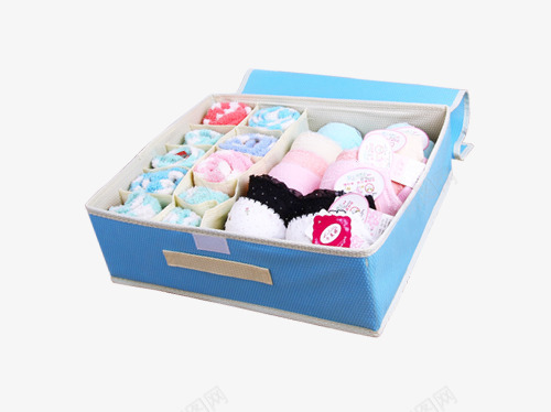 布艺家用内衣袜子整理箱png免抠素材_新图网 https://ixintu.com 产品实物 内衣 家用 布艺 整理箱 袜子