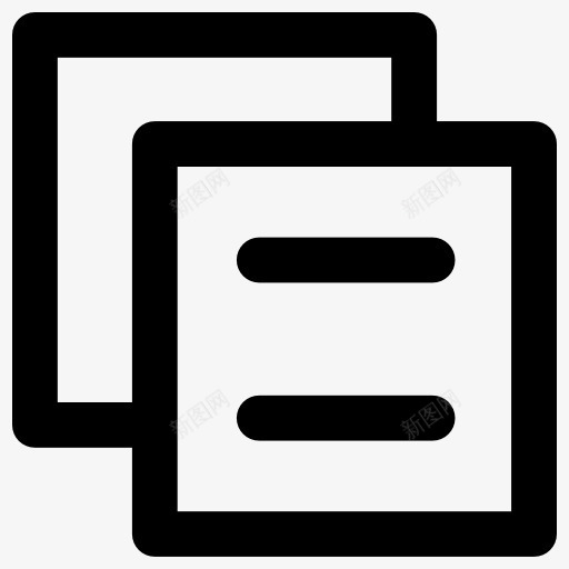 复制图标png_新图网 https://ixintu.com 复制 多媒体选项 教育 文件 文档 档案 界面