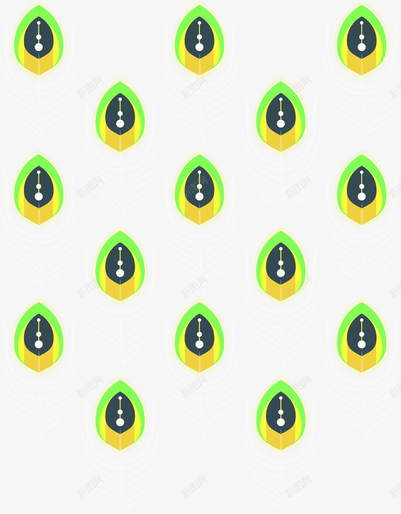 孔雀羽毛底纹矢量图ai免抠素材_新图网 https://ixintu.com 孔雀羽毛 底纹 彩色 矢量素材 面料图案 矢量图