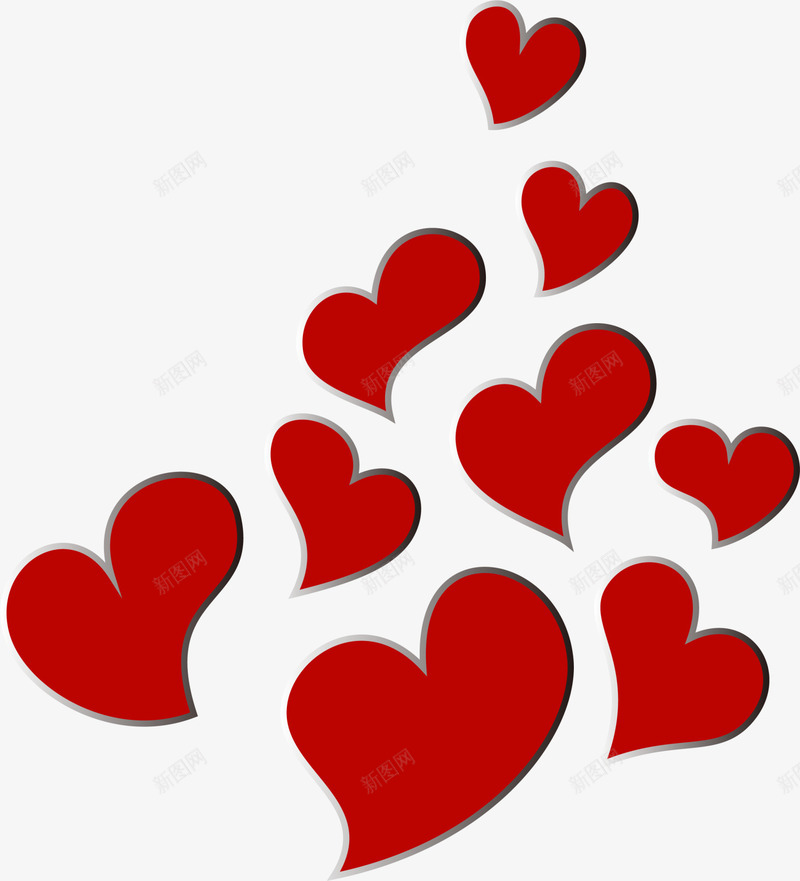 红色情人节漂浮爱心png免抠素材_新图网 https://ixintu.com LOVE 婚庆 情人节 浪漫 漂浮爱心 爱情 红色爱心