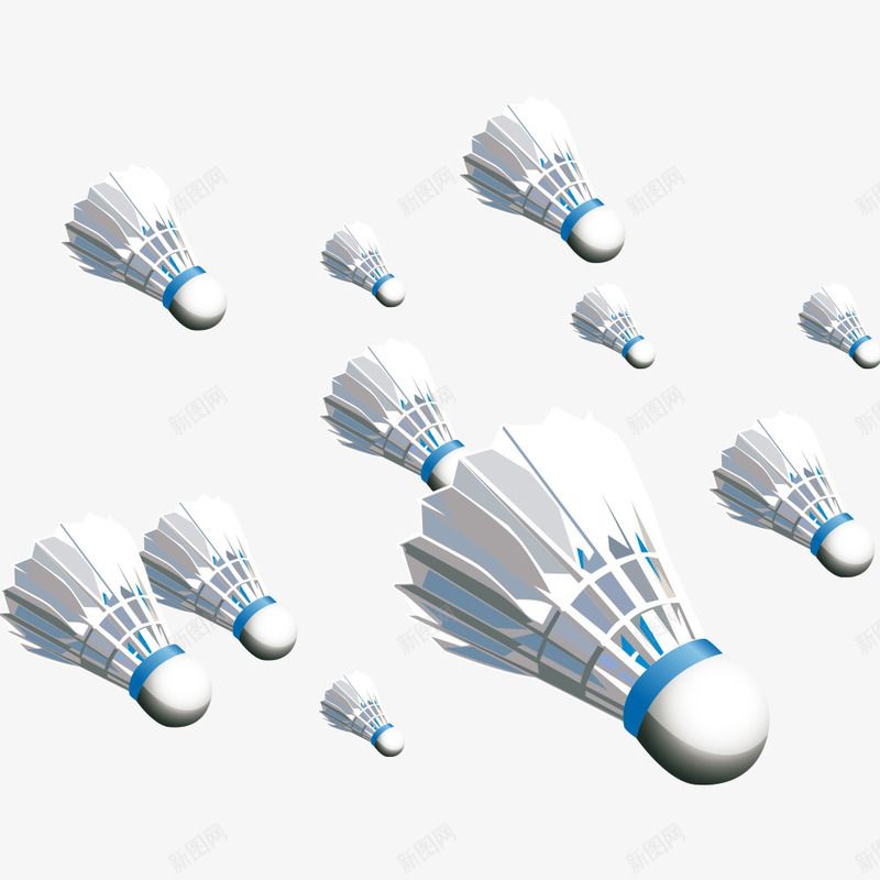 羽毛球png免抠素材_新图网 https://ixintu.com 体育 球 羽毛球 运动 飞行