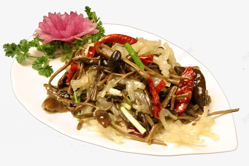 特色凤筋茶树菇png免抠素材_新图网 https://ixintu.com 传统美食 凤筋茶树菇 家常菜 特色菜 菜品素材 餐饮美食