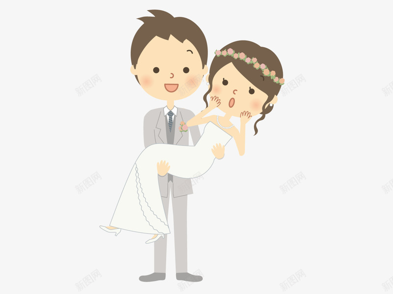 婚礼卡通新娘新郎png免抠素材_新图网 https://ixintu.com LOVE 婚庆 新娘 新郎 浪漫 爱情 结婚