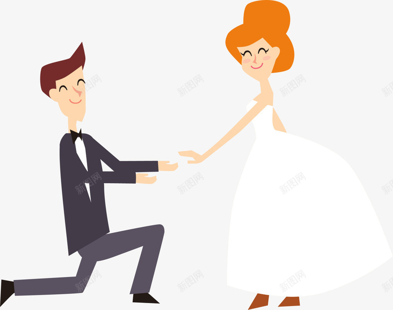 跪地求婚的帅气新郎png免抠素材_新图网 https://ixintu.com 婚礼 帅气新郎 戴上戒指 结婚 美丽新娘 跪地求婚