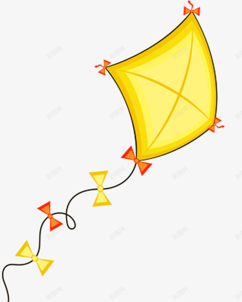 黄色风筝卡通手绘蝴蝶结png免抠素材_新图网 https://ixintu.com 卡通 手绘 放风筝 漂亮的风筝 蝴蝶结 风筝绘DIY 飞着的风筝 黄色风筝 黄蝶