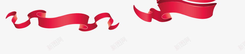 红色彩带矢量图ai免抠素材_新图网 https://ixintu.com 喜庆 广告促销 标题 活动 节日 装饰 矢量图