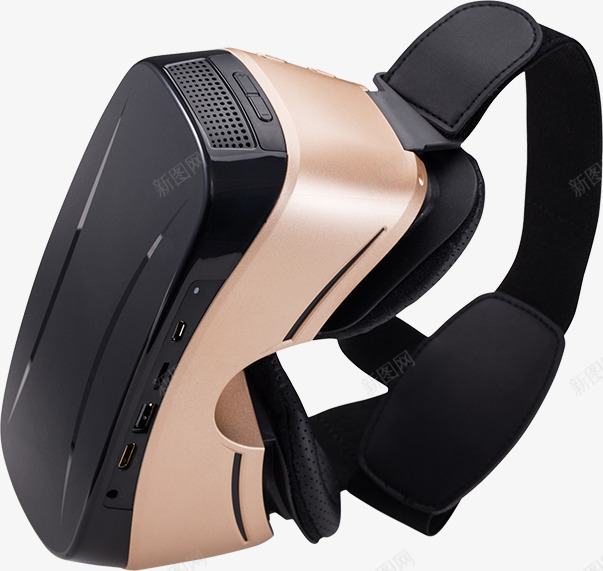 实物玫瑰金色可穿戴vr盒子png免抠素材_新图网 https://ixintu.com VR设备 vr头盔 vr游戏 vr盒子 vr眼镜 可穿戴设备 头戴式 玫瑰金 虚拟现实 镀金