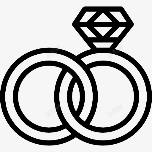 结婚戒指图标png_新图网 https://ixintu.com 婚礼 戒指 时装 爱情和浪漫 爱没有距离 珠宝首饰 结婚 结婚戒指 订婚